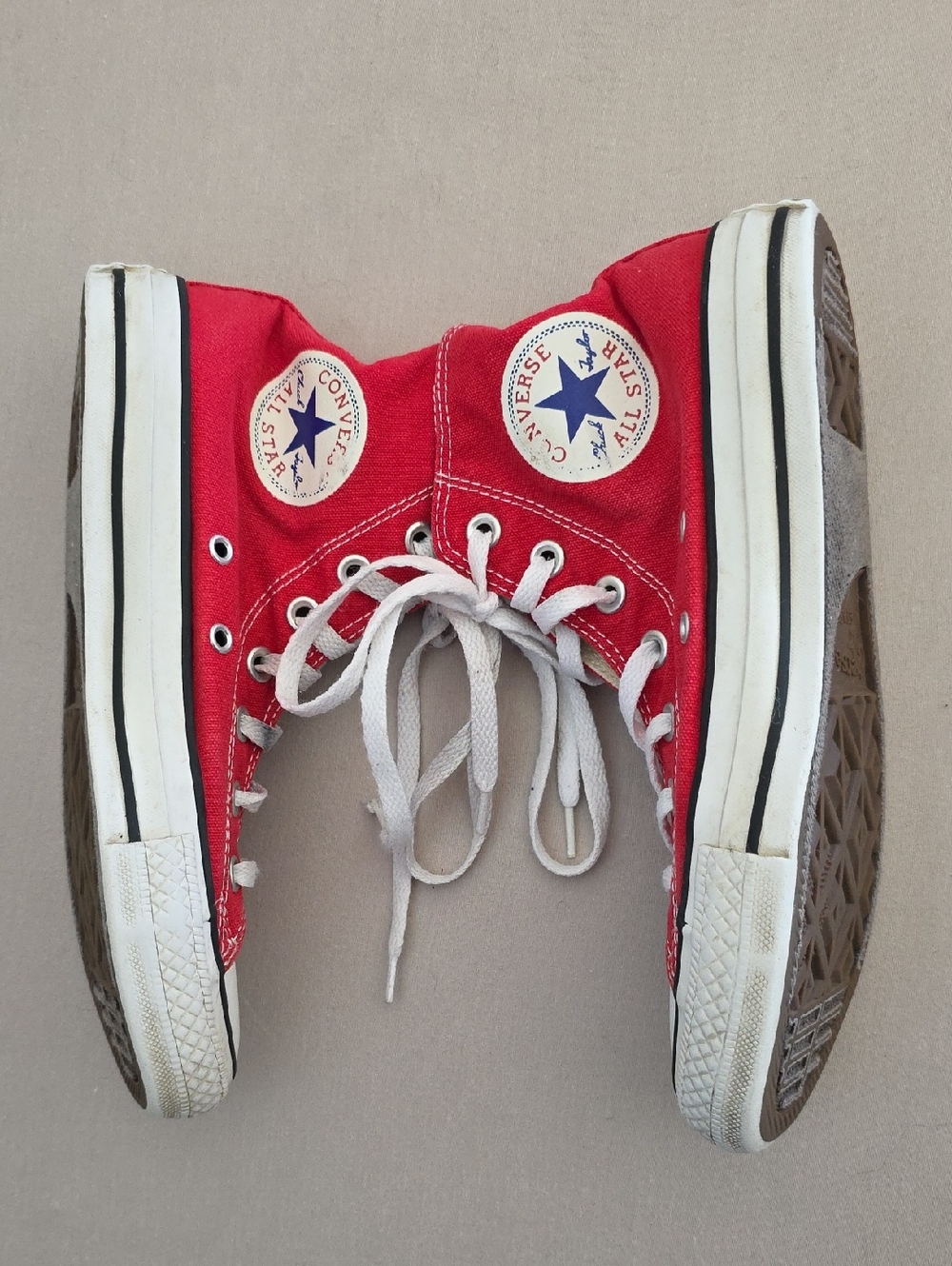 Converse All Star Red High Top Sneakers Womens Size 7 Mens Size 5 - Picture 9 of 14